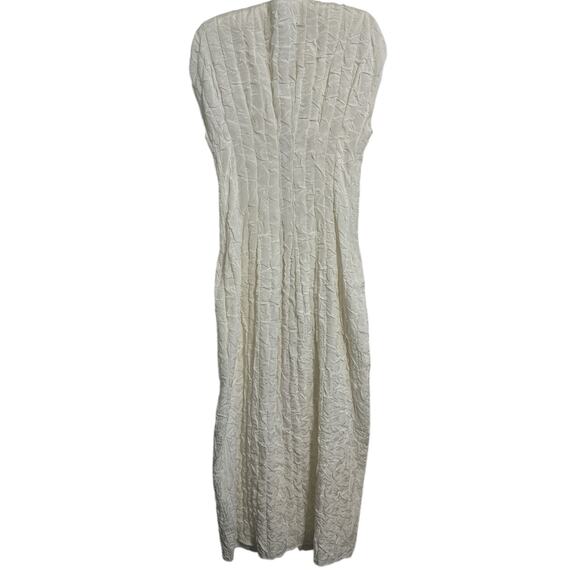 The Row Tamy Cloqué Dress Off-white size XS Midi  2-way Zip Euro Chic Croquette - Picture 7 of 16